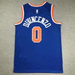 Maillot de Basket #0 Divincenzo Knicks Bleu Brodé